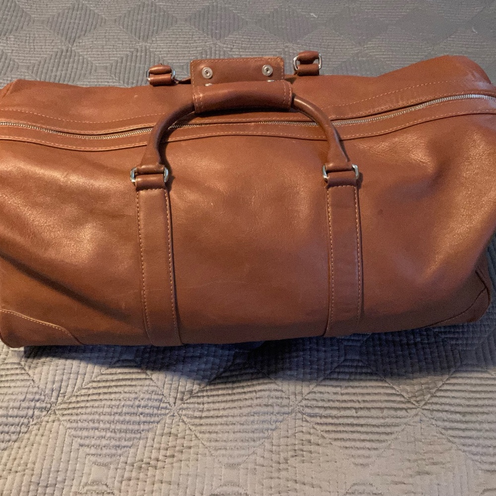 COACH Large Duffel Cabin Bag D0893-F05404  British Tan/Camel w/ Nickel hardware